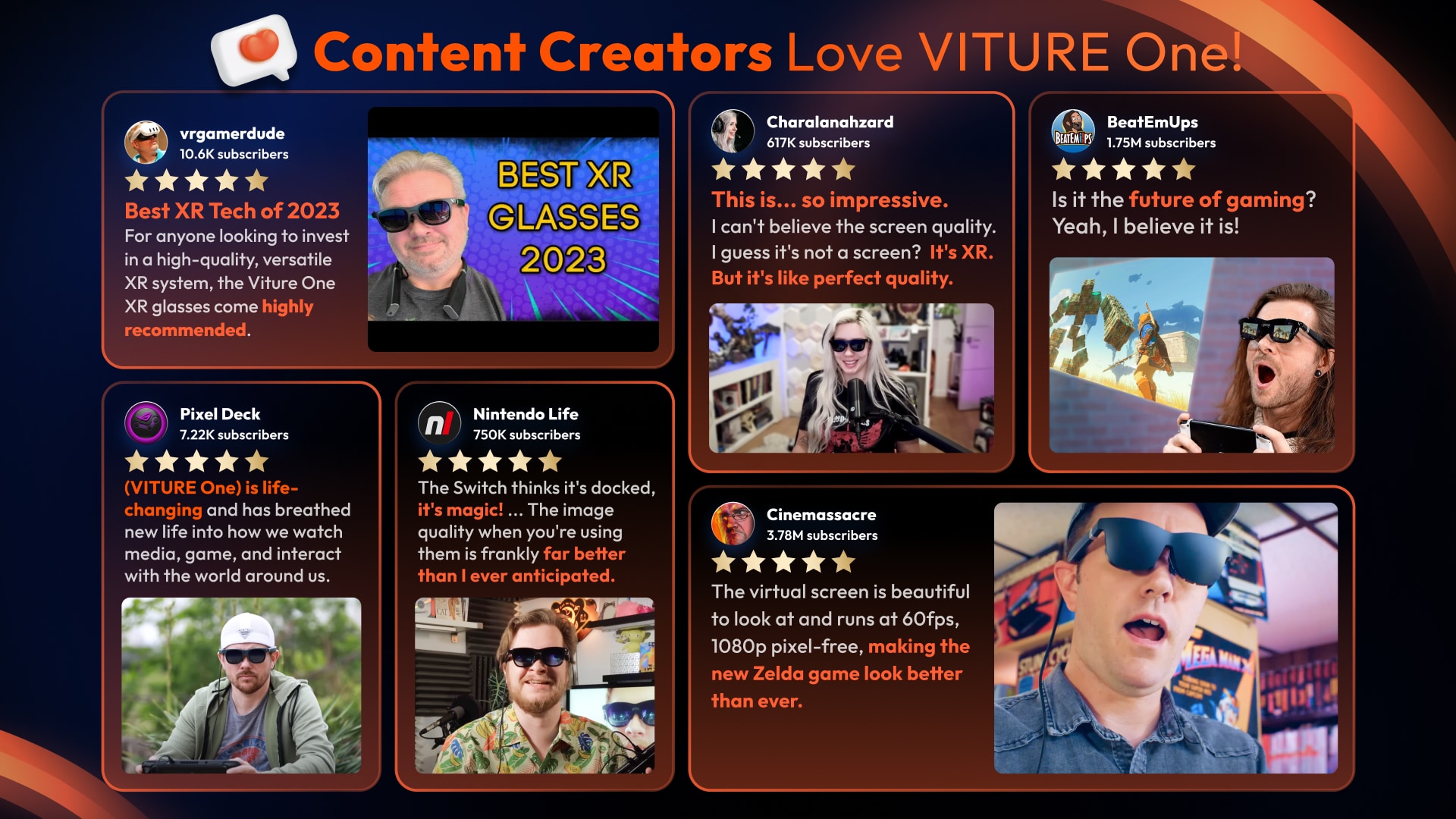 Fans and friends of the brand can't get enough of VITURE One.